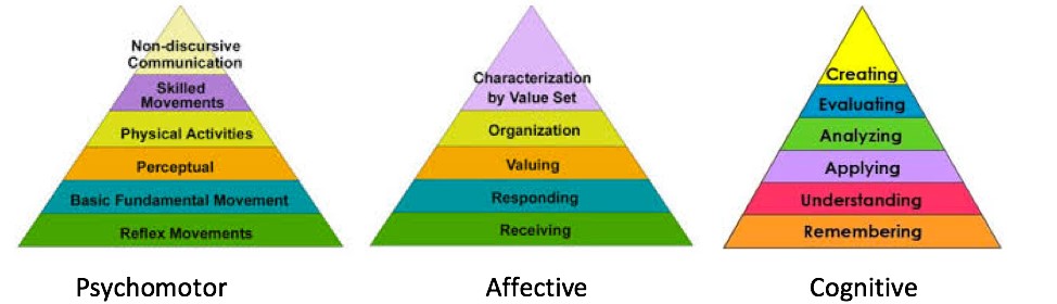 bloom's taxonomy three domains